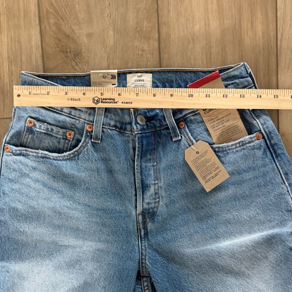 Levi's High Rise Straight Jeans - Light Blue Denim - Picture 7 of 11